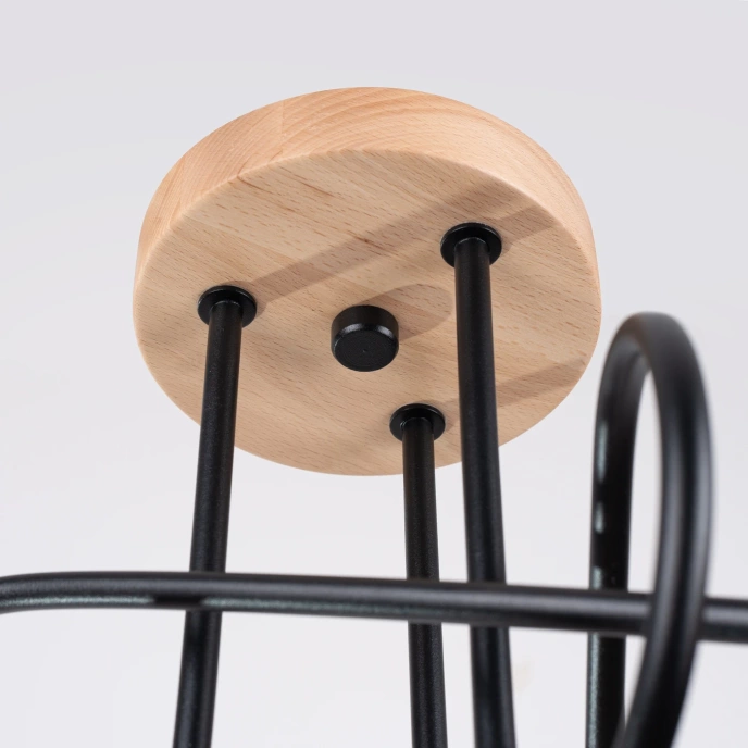 Ljuskrona EMBER 3 schwarz