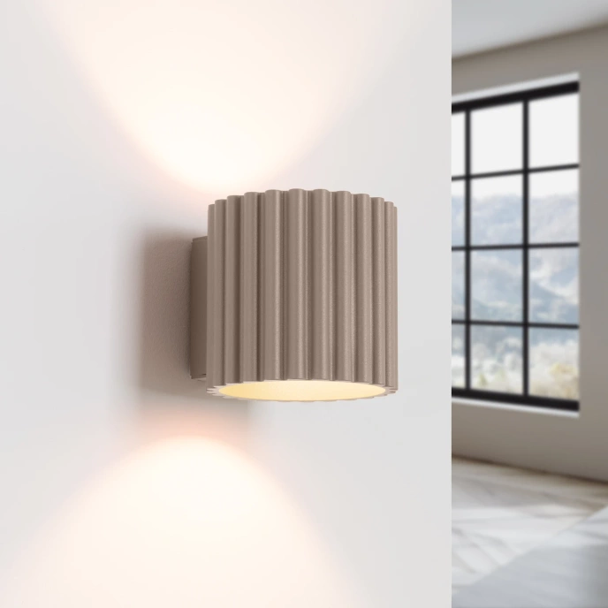 Vägglampa AURA taupe G9