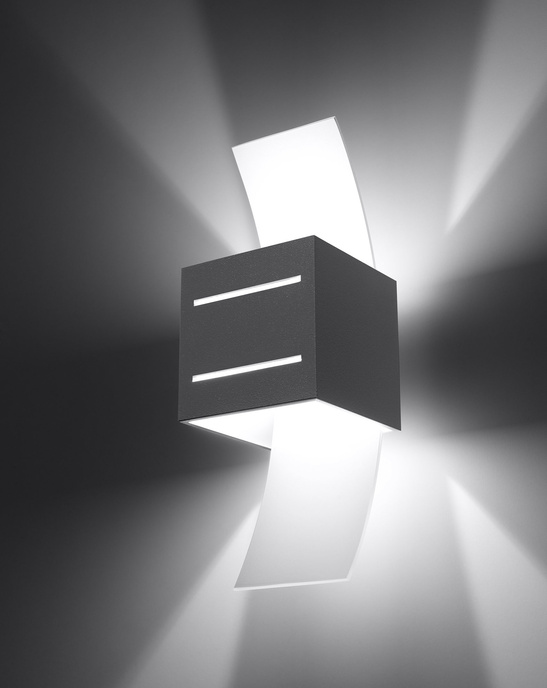 Vägglampa LORETO grå + 1x LED-lampa G9 4000K kall 4,5W 530lm