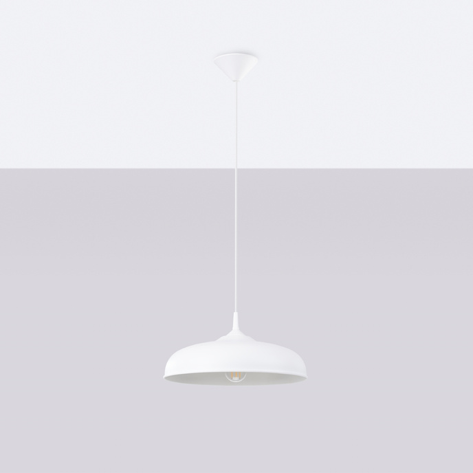 GINA taklampa vit + 1x LED-glödlampa E27 3000K varm 7,5W 620lm
