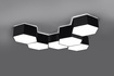 Plafond SUNDE 13 svart + 2x LED-lampa E27 4000K Kall 7,5W 650lm