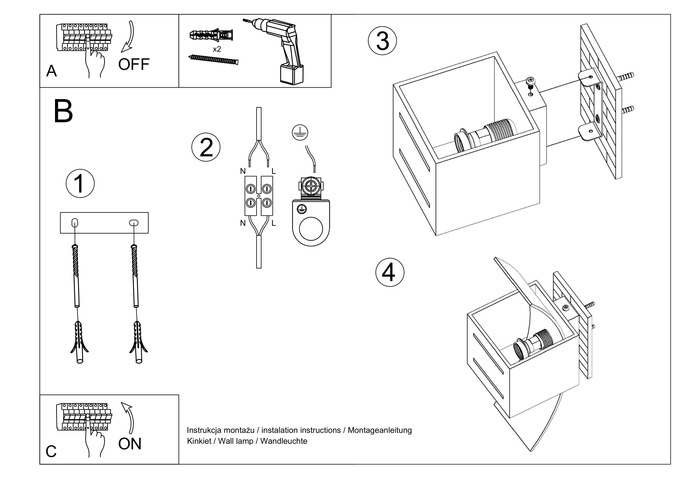Vägglampa LORETO vit + 1x LED-lampa G9 3000K varm 4,5W 510lm