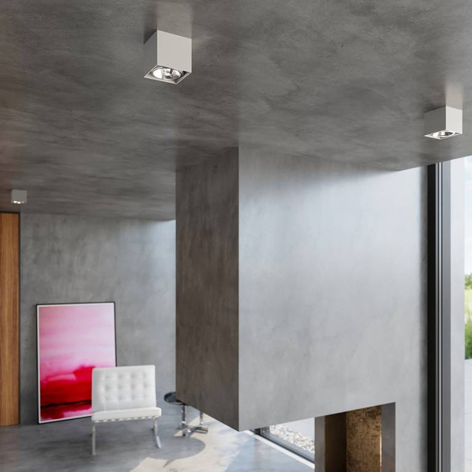 Plafond BLAKE grå + 1x LED-lampa GU10 AR111 4000K COLD 10W 850lm