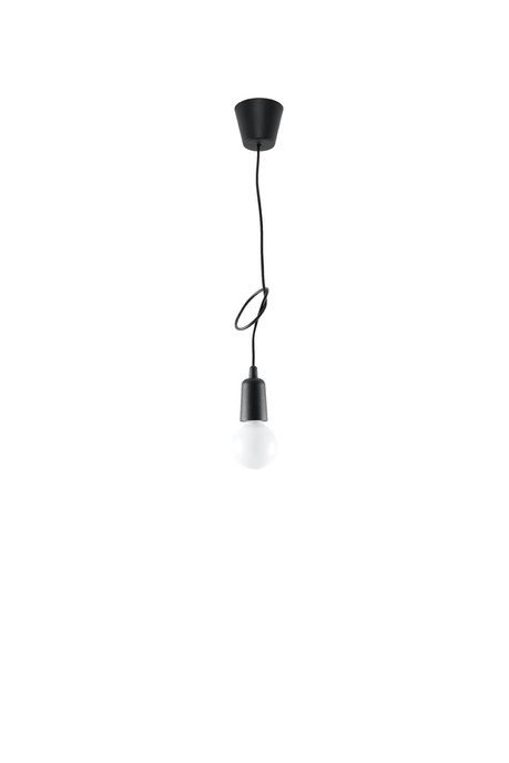 DIEGO 1 taklampa svart + 1x LED-lampa E27 4000K Cold 7,5W 650lm