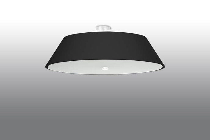 Plafond VEGA 70 svart + 5x LED-lampa E27 4000K Kall 7,5W 650lm