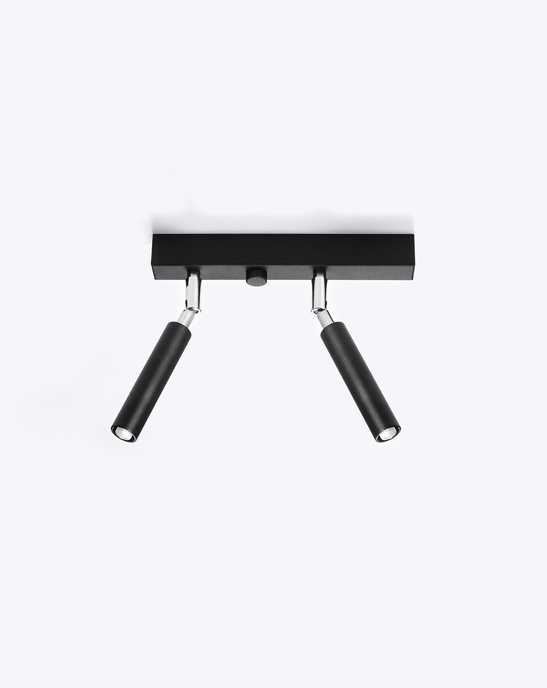 Plafond EYETECH 2 svart + 2x LED-lampa G9 4000K kall 4,5W 530lm