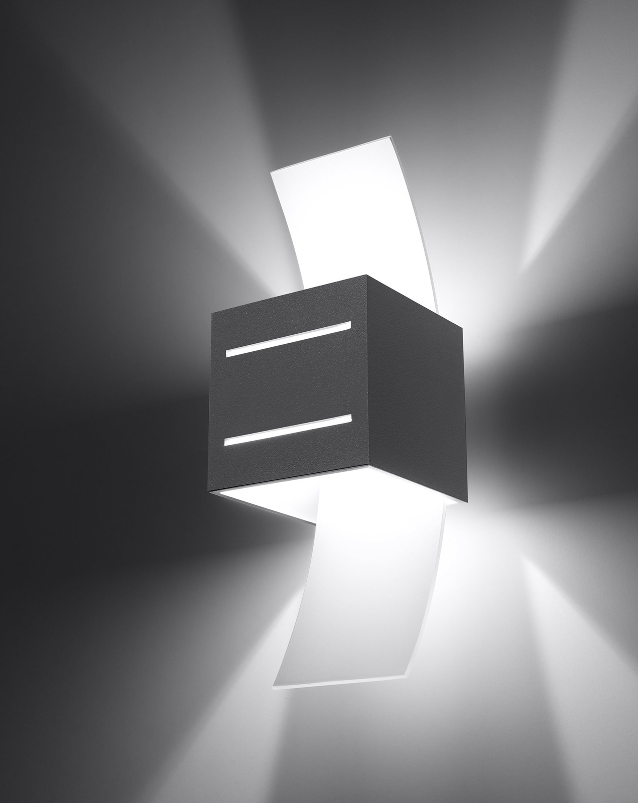 Vägglampa LORETO grå + 1x LED-lampa G9 3000K varm 4,5W 510lm