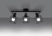 BELUCI 3 plafond svart + 3x LED-lampa E14 3000K varm 7,5W 620lm
