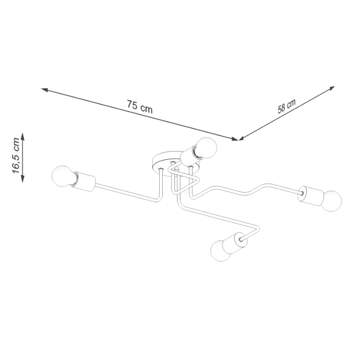 TIMBO 4 ljuskrona vit