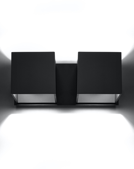 Vägglampa QUAD 2 svart + 2x LED-lampa G9 4000K Cold 4,5W 530lm