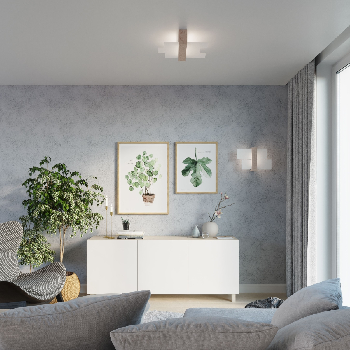 Plafond FENIKS 2 naturligt trä