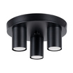 Plafond LAGOS 3P svart + 3x LED-lampa GU-10 4000K Kall 7W 530lm