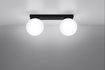 Plafond YOLI 2 svart + 2x LED-lampa G9 3000K varm 4,5W 450lm