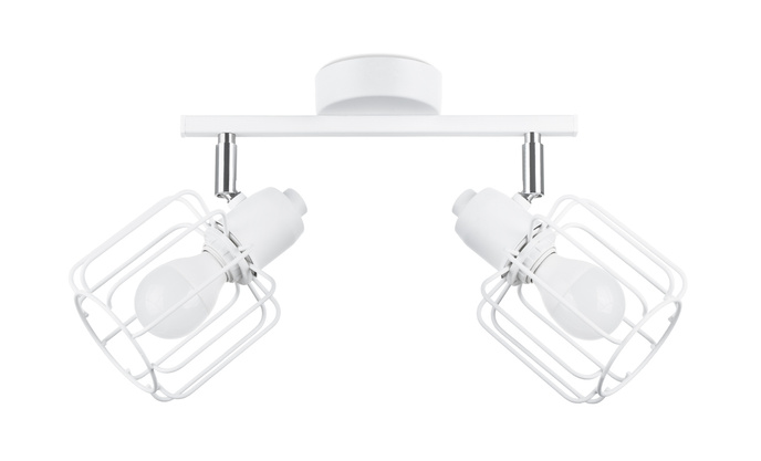 BELUCI 2 plafond vit + 2x LED-lampa E14 3000K varm 7,5W 620lm