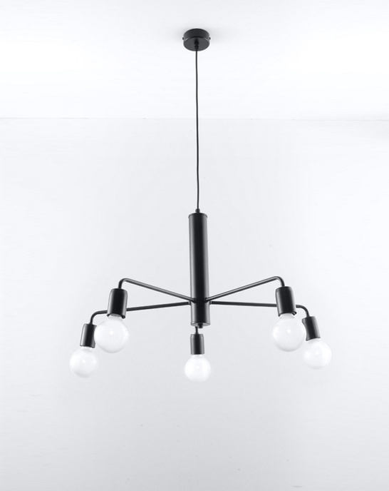 Ljuskrona DUOMO 5 + 5x LED-lampa E27 4000K Kall 7,5W 650lm