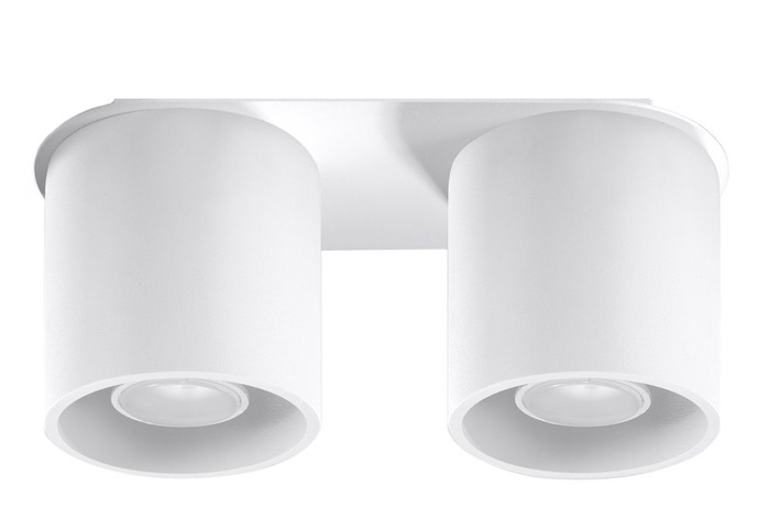 Plafond ORBIS 2 vit + 2x LED-lampa GU-10 4000K Kall 7W 630lm