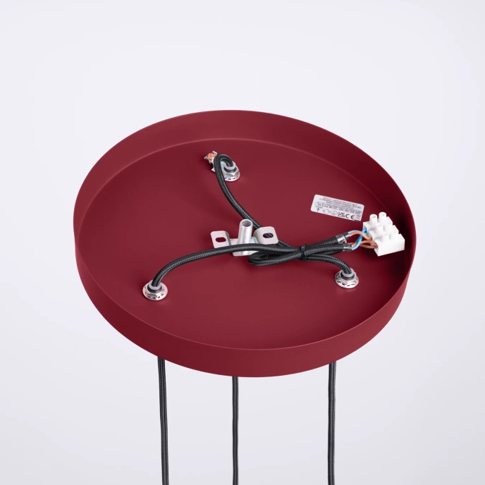 Pendellampa HALO 3P vinröd