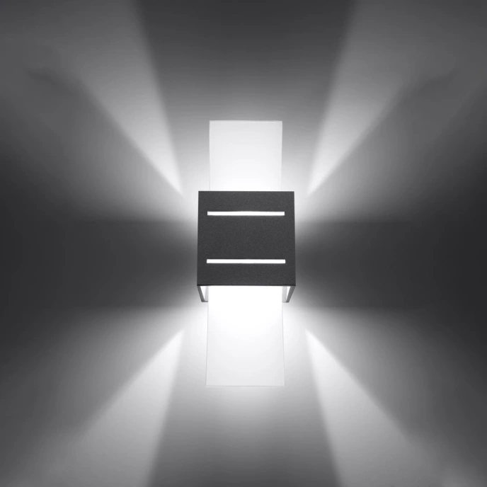 Vägglampa LORETO grå