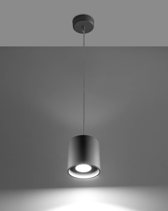 Pendellampa ORBIS 1 grå + 1x LED-lampa GU-10 4000K Cold 7W 630lm
