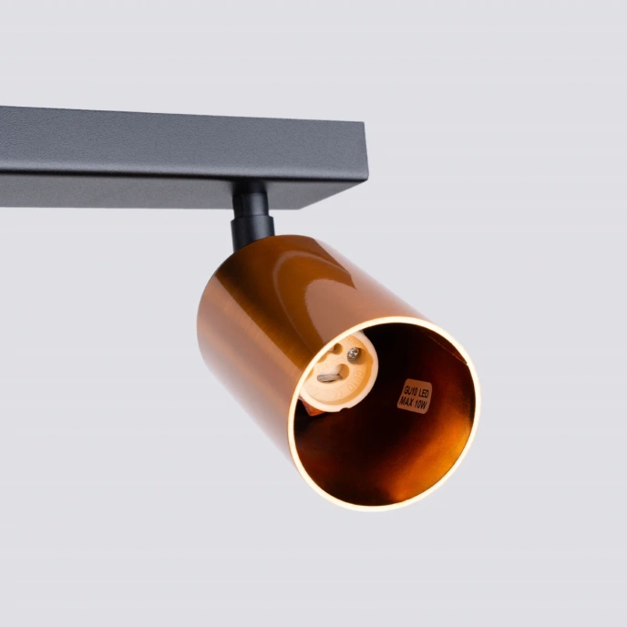 Taklampa WINX 6L svart/cooper