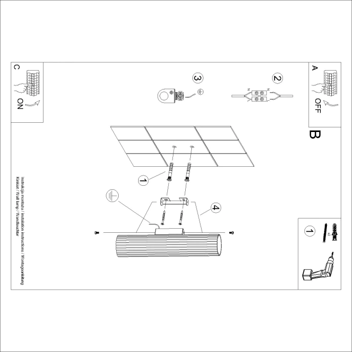 Vägglampa KARBON 30 taupe