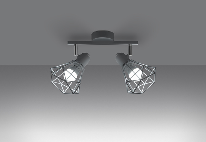 Plafond ARTEMIS 2 vit + 2x LED-lampa E14 4000K Kall 7,5W 680lm