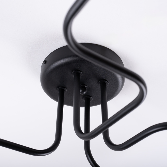 Ljuskrona VECTOR 4 svart + 4X LED-lampa E27 3000K 7W 760lm