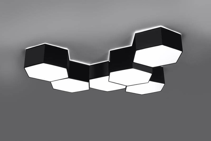 Plafond SUNDE 15 svart + 2x LED-lampa E27 4000K Kall 7,5W 650lm