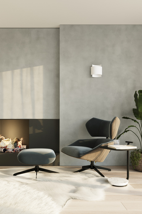 Vägglampa IMPACT vit + 1x LED-glödlampa G9 3000K varm 4,5W 510lm