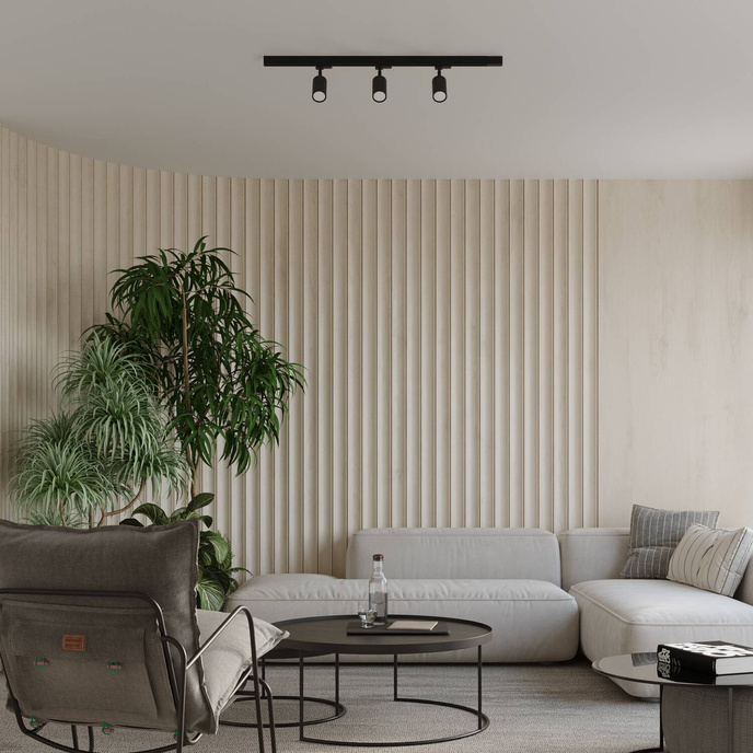 Taklampa, 3 spots, 3-fas strömskenesystem, RING