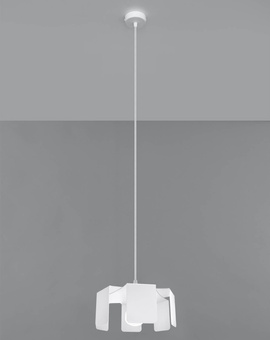 TULIP taklampa vit + 1x LED-lampa E27 4000K Kall 7,5W 650lm