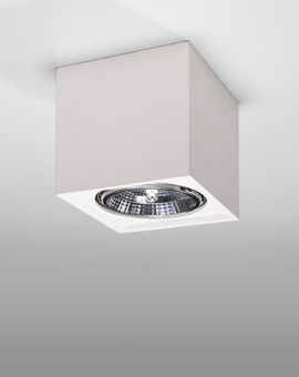 SEIDA keramisk plafond vit + 1x LED-lampa GU10 AR111 3000K varm 10W 800lm