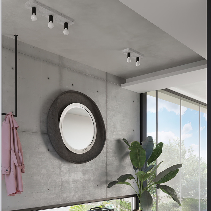 Plafond TAVO 3 + 3x LED-lampa E27 4000K Kall 7,5W 690lm