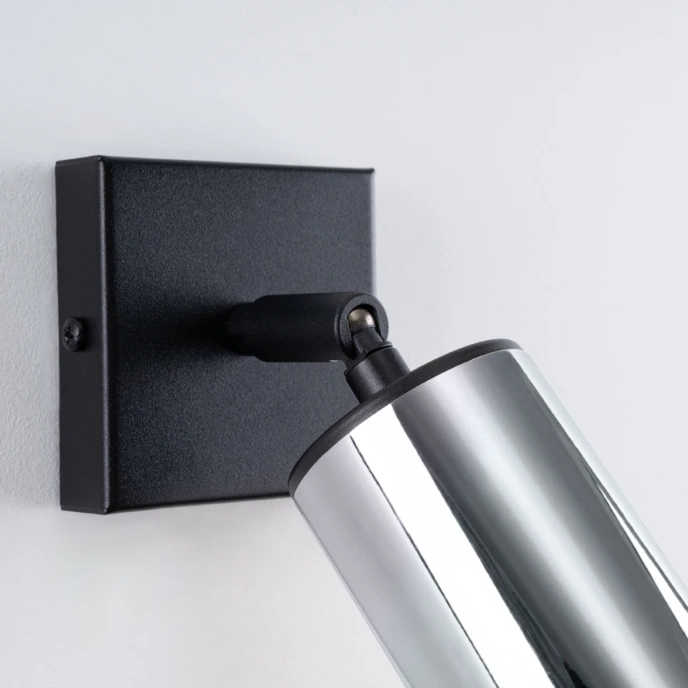 Vägglampa WINX svart/krom