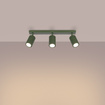 Plafond KARBON 3L olivgrön + 3x LED-lampa GU-10 4000K Kall 7W 530lm