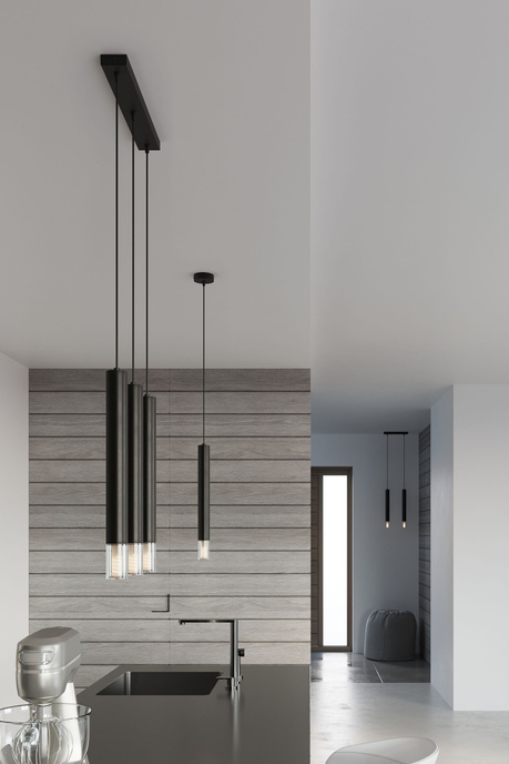 WEZYR 1 taklampa svart + 1x LED-lampa G9 3000K varm 4,5W 510lm