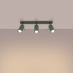 Plafond RING 3L olivgrön + 3x LED-lampa GU-10 4000K Kall 7W 530lm