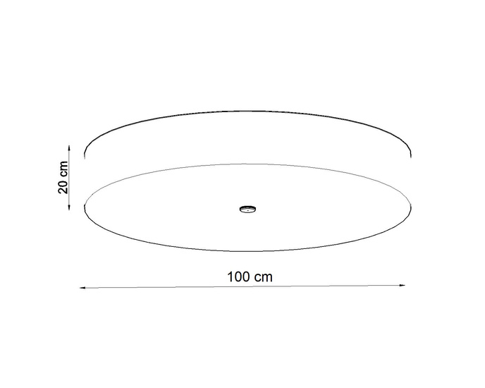 Plafond SKALA 100 vit + 6x LED-lampa E27 4000K Kall 7,5W 650lm