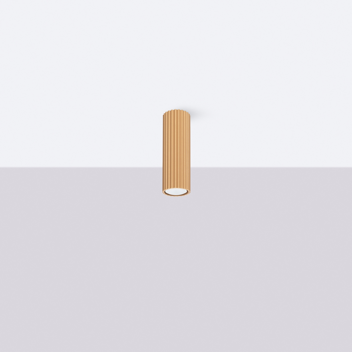 Plafond KARBON 20 guld + 1x LED-lampa GU-10 4000K Kall 7W 530lm