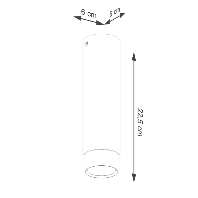 Taklampa NERO 22,5 svart/guld