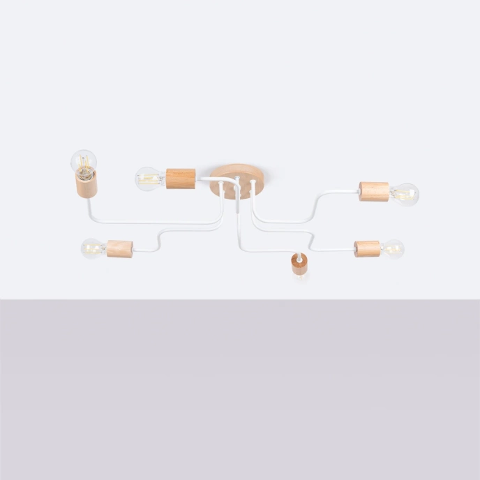 TIMBO 6 ljuskrona vit