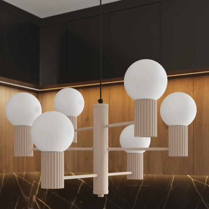 Ljuskrona HALO 6 taupe