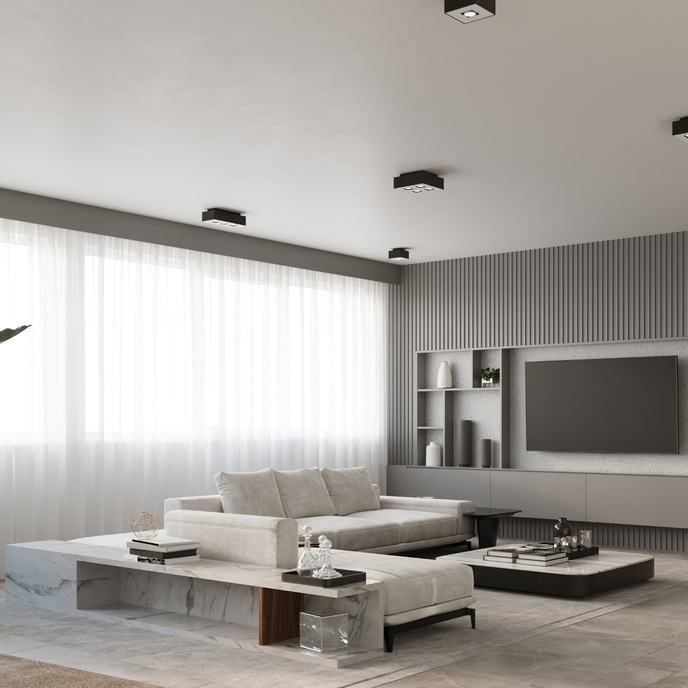 Plafond MONO 3 svart