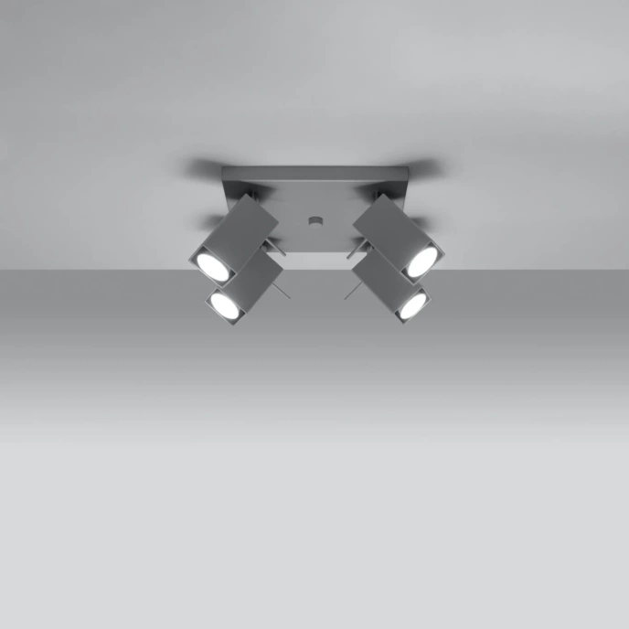 Taklampa MERIDA 4 grå