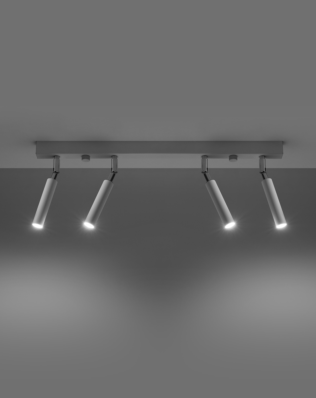 Plafond EYETECH 4 vit + 4x LED-lampa G9 3000K varm 4,5W 510lm