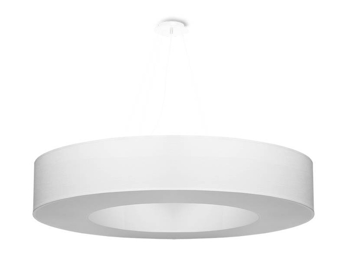 Ljuskrona SATURNO 90 vit + 8x LED-lampa E27 4000K Kall 7,5W 650lm