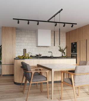 Tak-/hänglampa, 8 spots, 3-fas strömskenesystem, AURA/PASTELO