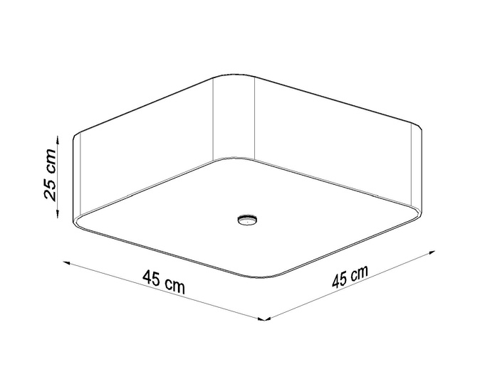Plafond LOKKO 45 vit + 5x LED-lampa E27 3000K varm 7,5W 620lm