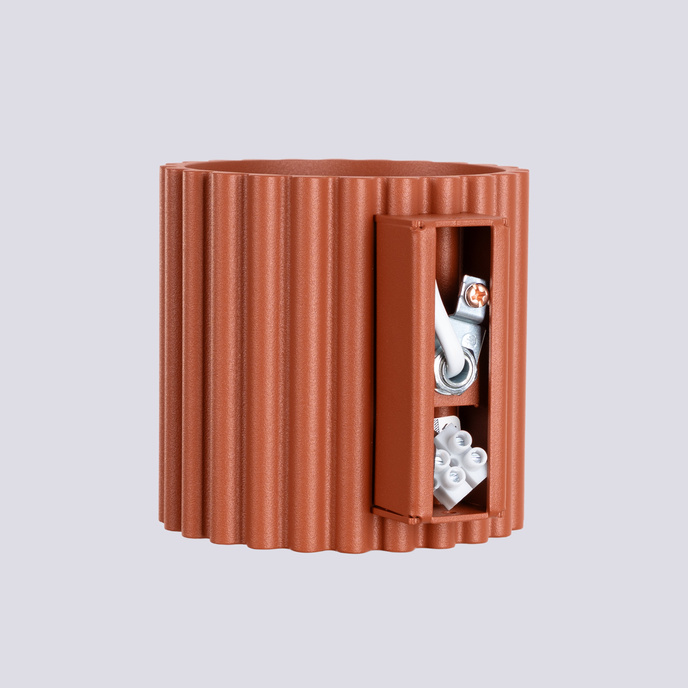 Vägglampa AURA röd ochra G9