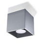 Plafond QUAD 1 grå + 1x LED-lampa GU-10 3000K varm 7W 620lm